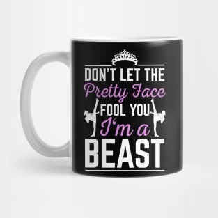 Don't Let Pretty face Fool You I'm A Beast Funny Taekwondo Gift Mug